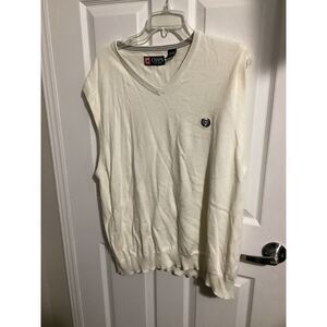 chaps Sweater golf Vest white100% Cotton Men's XXL